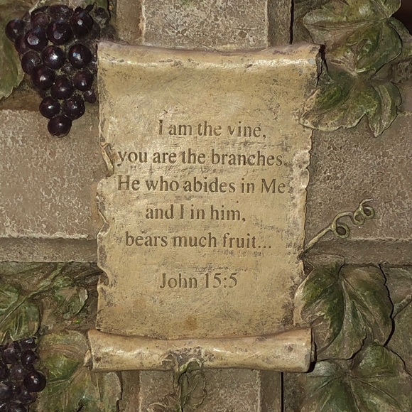 Large heavy cross JOHN 15:5 beautiful wall decor - Picture 8 of 9